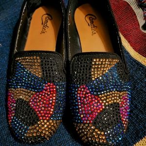 Candies rhinestone loafers size 6